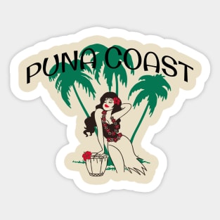 Puna Coast Drummer Girl Sticker